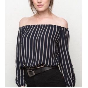 Brandy Melville Striped Maura Top